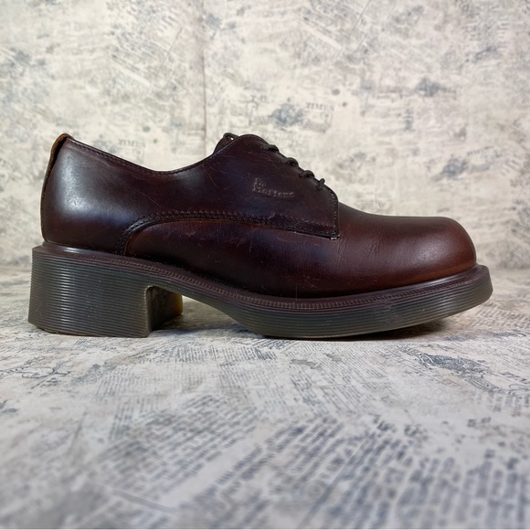 Dr. Martens Other - Vintage Dr. Martens Brown Greasy Leather Heeled Oxfords
